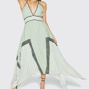 Ramy Brook Taylor Printed Asymmetric Dress green size 6 C6